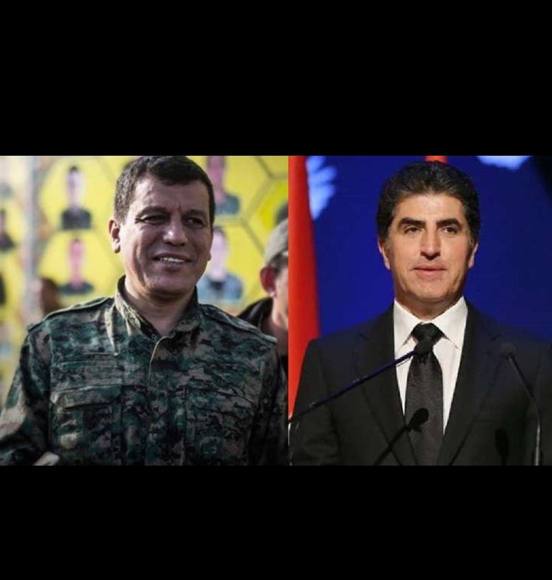 Alan5151789's tweet image. الجنرال في هه‌ولێر كوردستان ✌️☀️
اليوم في عاصمة الكورد: الزعيم مسعود بارزاني يستقبل الجنرال مظلوم عبدي في منتدى #MEPS للسلام و الأمن. 
قائد كسر قيود الاستعمار و قائد دحر داعش وصمد أمام كل الطغاة.
لقاء ليس بروتوكولياً ، بل إعلان حرب على من يظن أن الكورد سيبقون مُقسمين رسالة مدوية…