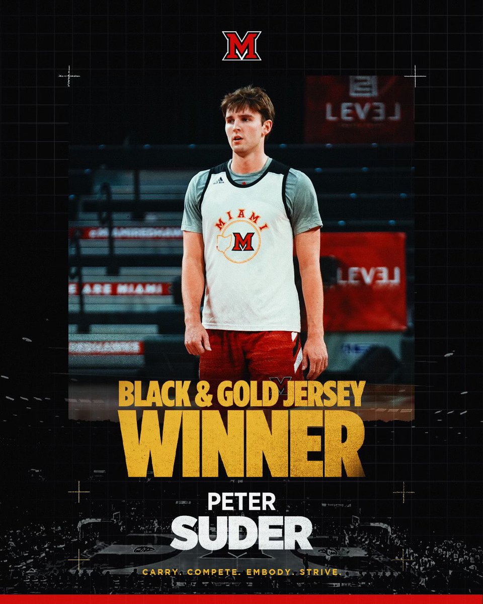 MiamiOH_BBall's tweet image. 6️⃣th EGB Chain for @kotecki_jackson ; 1️⃣2️⃣th Black &amp;amp; Gold Jersey All-Time for @petersuder1 

#UnFinishedBusiness || #MiamiMindset || #RiseUpRedHawks