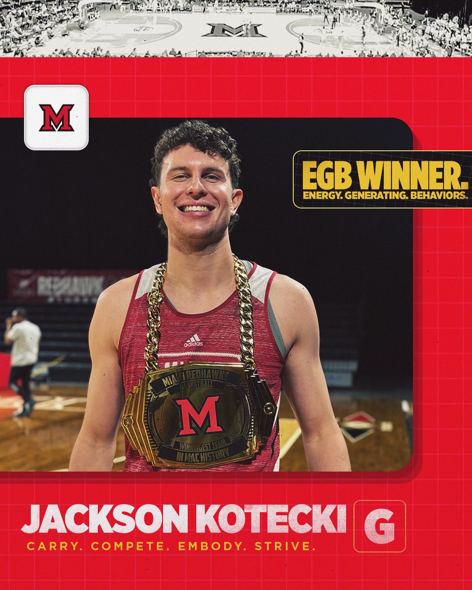 MiamiOH_BBall's tweet image. 6️⃣th EGB Chain for @kotecki_jackson ; 1️⃣2️⃣th Black &amp;amp; Gold Jersey All-Time for @petersuder1 

#UnFinishedBusiness || #MiamiMindset || #RiseUpRedHawks