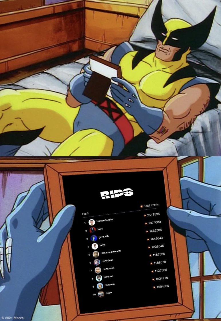 leaderboard grinders going to bed tonight knowing season 1 snapshot is locked in 🫡