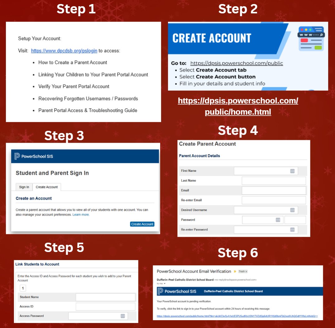 HOFAM_DPCDSB's tweet image. Report cards have been sent home and are ready for families to review. Here is a step-by-step guide to help with signing on to the new Parent Portal
You can click here to create your profile-
dpsis.powerschool.com/public/home.ht…