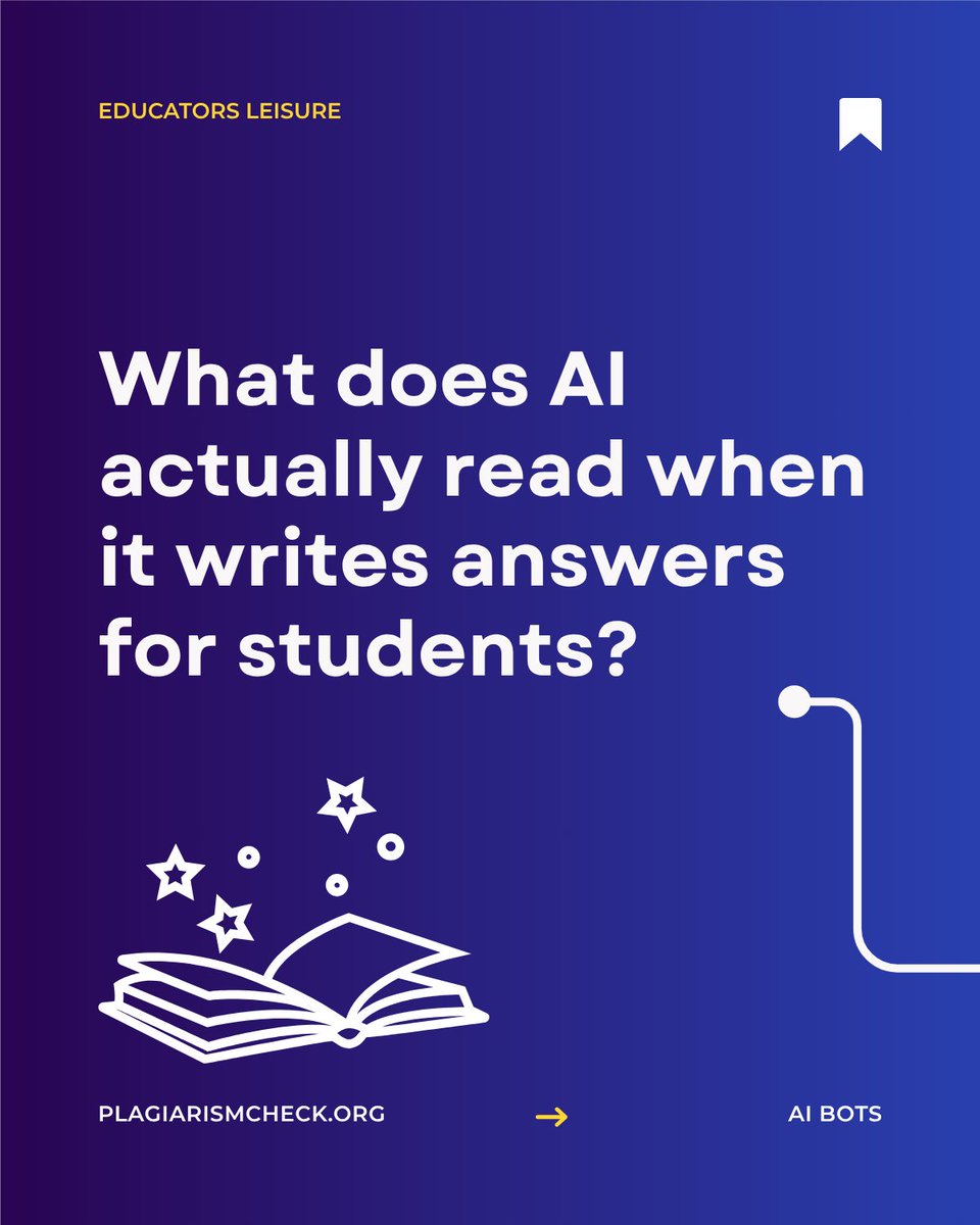 plagiarismisbad's tweet image. Curious what AI reads before it answers students? Take a quick look.👇

#AI #MachineLearning #Datasets

1/2