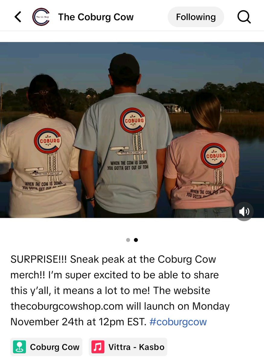 Official Coburg Cow merch coming soon to thecoburgcowshop.com #chswx #chs
