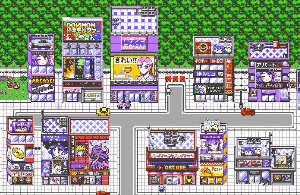 yano_gamedev's tweet image. What if YOU, wanted a MEGACITY, and Dokimon said: &quot;ok&quot; 🤝