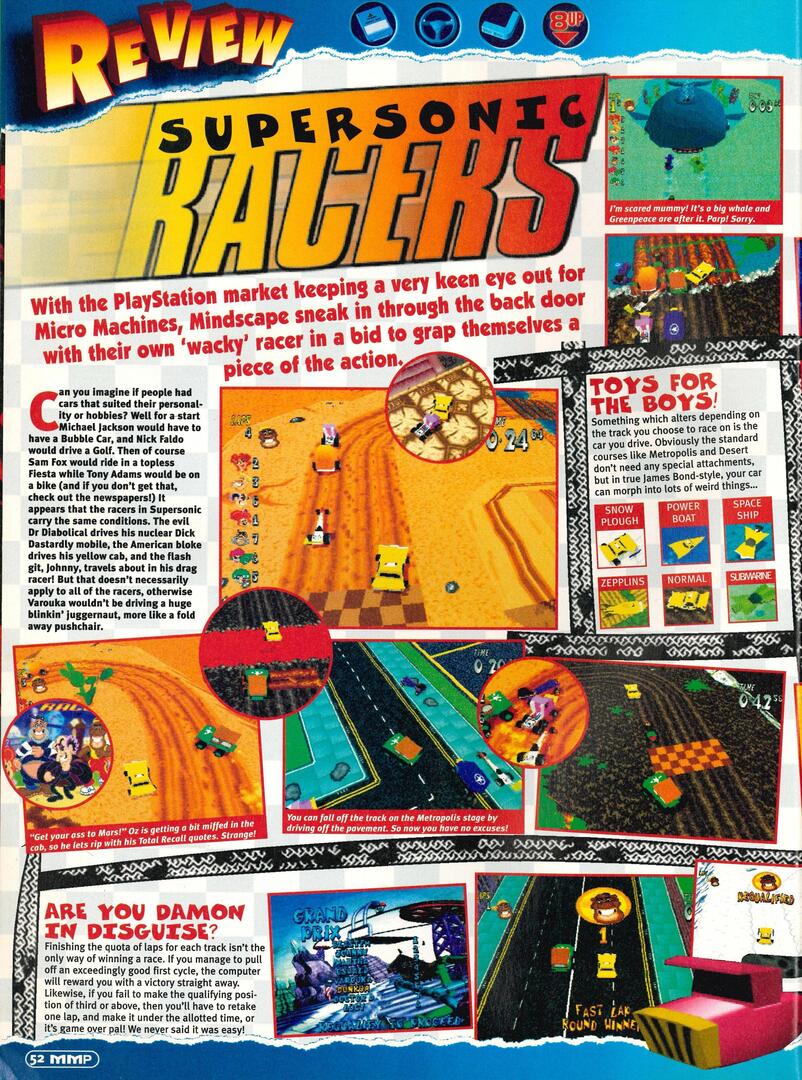 Mean Machines PlayStation #2, November '96 - Review of 'Supersonic Racers' on the Playstation.
 ift.tt/2XEv46R
