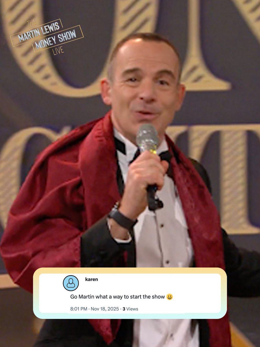 We told you… It’s the most wonderful show of the year 🎶 🥳

Tonight Martin kicked off our Black Friday special with a bang 💥

Let us know if any of Martin’s tips help you this Christmas 🎁

#martinlewis