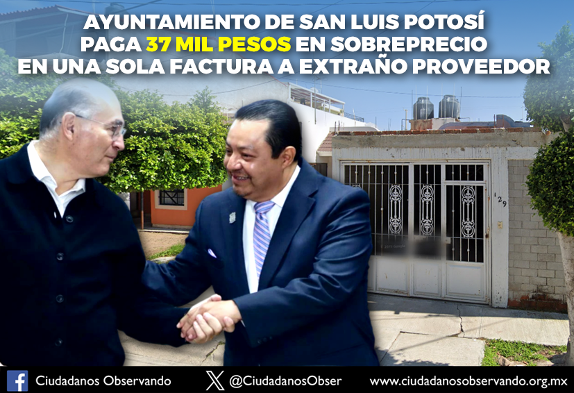 El <a href="/SLPMunicipio/">Gobierno de la Capital SLP</a> en una sola factura pagó 37 mil pesos en sobreprecios por equipo de computo. Esta es una practica habitual generado en la oficialía mayor,
ciudadanosobservando.org.mx/news/ayuntamie…