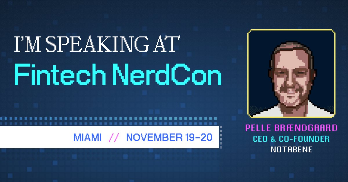 notabene_id's tweet image. It&apos;s here! The inaugural @FintechNerdCon kicks off tomorrow here in #Miami 🌴

We&apos;re hosting two Roundtables this week (on #payments and #compliance) and are thrilled to see that both are oversubscribed 🙌 

Not to worry, the spirit of this new event is collaboration, hands-on…