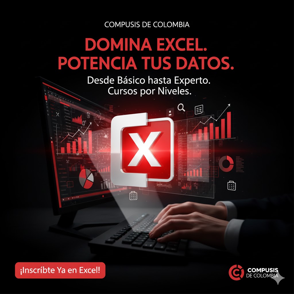 Compusis_Edu's tweet image. ¿Cansado de la lentitud en el trabajo? 🤯

Deja de luchar con fórmulas y empieza a dominar Excel como un profesional. En el mercado laboral de Colombia, ser intermedio ya no es suficiente.