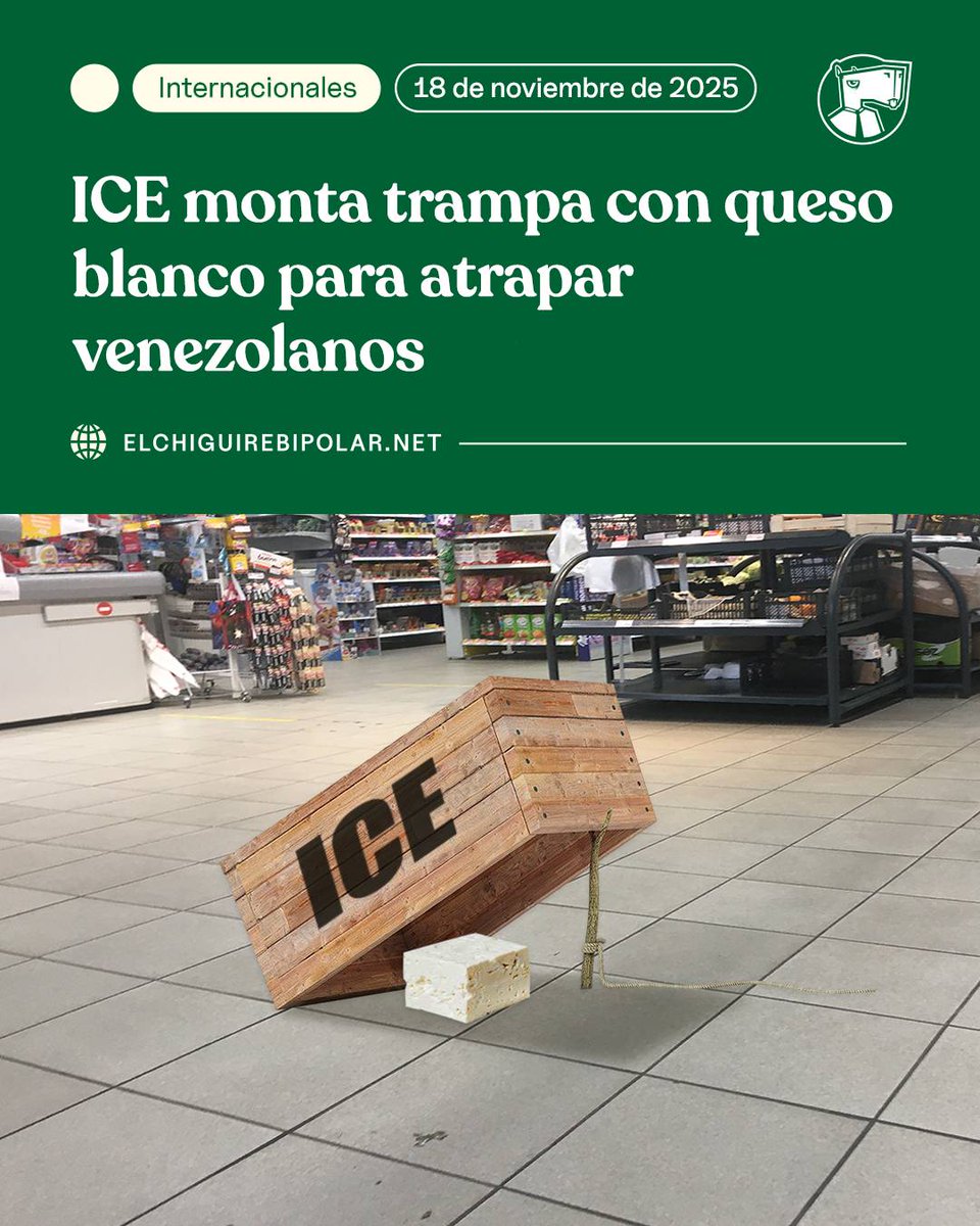 ICE monta trampa con queso blanco para atrapar venezolanos ow.ly/ZMLj50XtLAV