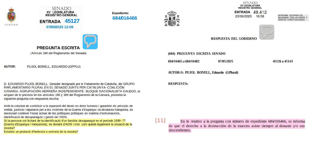 OnEtsOncleGuill's tweet photo. @WGEID Segueixen les imprecisions a la segona pregunta en relació al protocol d'herència o extinció de la mostra d'ADN d'un donant.
El protocol d'herència ni el mencionen i el protocol d'extinció diuen que existeix però no concreten absolutament res …qui ens empara?
#2d18 https://t.co/42TYAKMqUz