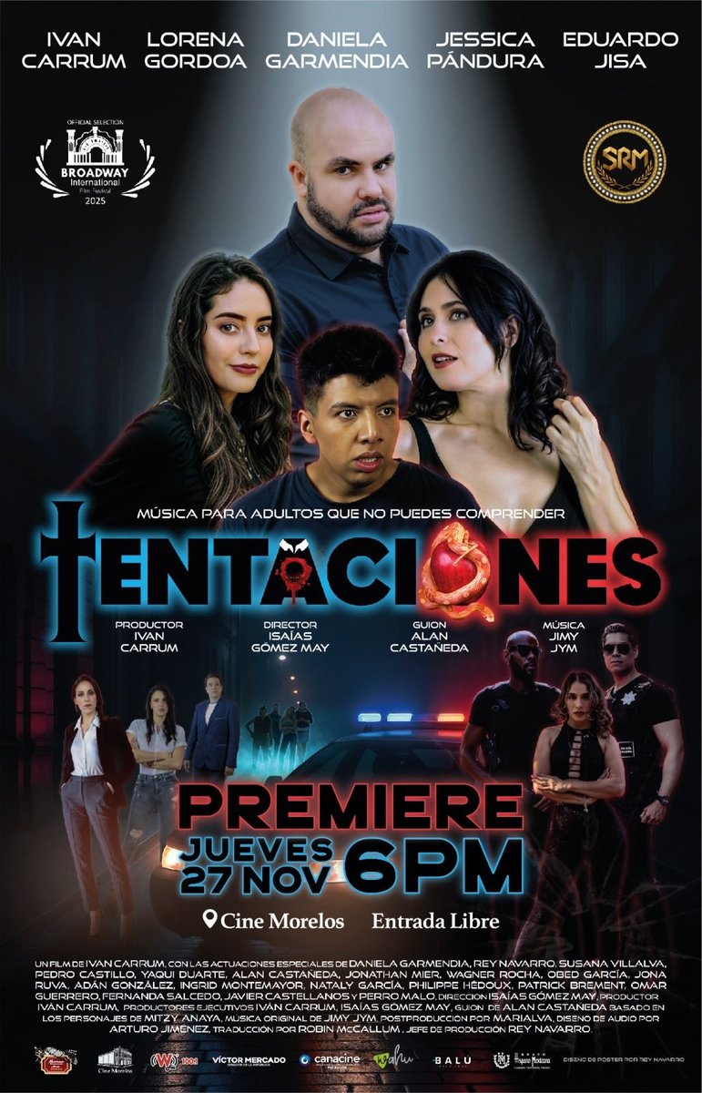 ZonaCNoticias's tweet photo. El Cine Morelos abrirá sus puertas el próximo 27 de noviembre para recibir la proyección gratuita de “Tentaciones”, la nueva producción del artista morelense Iván Carrum, cuya obra previa “obsesiones” ha participado en 57 festivales internacionales https://t.co/ILx8C5xpDx