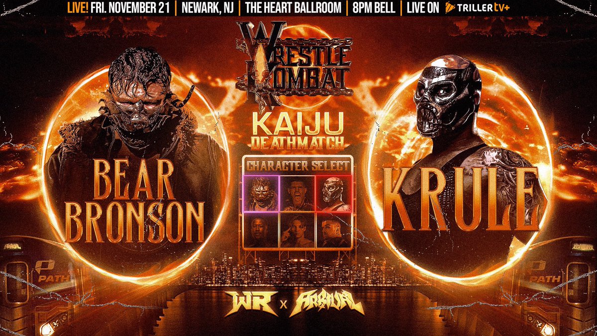 Triller_TV's tweet image. This Friday&apos;s @PWRevolver east coast card is fire🔥🔥

#WrestleKombat | Nov 21 | Watch on TrillerTV+