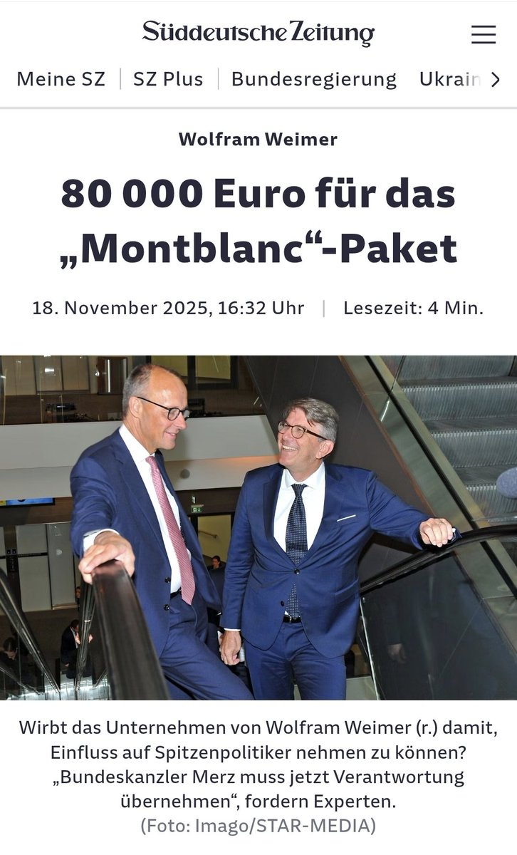 Storch_i's tweet image. . @SZ hat alle Unterlagen zum Ludwig-Erhard-Gipfel geprüft &amp;amp; berichtet detailliert zur Weimer Media Group: Weimer &amp;amp; seine Frau verdienen sich eine goldene Nase, indem ihr Unternehmen polit. Kontakte &amp;amp; &quot;Einfluss&quot; für bis zu 80.000 € an CEOs verscherbelt. 

sueddeutsche.de/medien/tegerns…