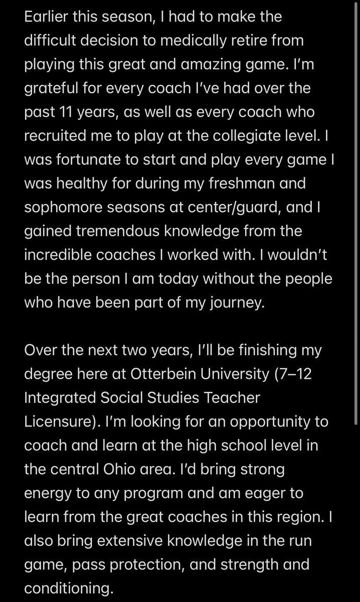 CoachWheeler52's tweet image. I have references and resume upon request. 

For contact: 
My DMs are open
Email: ccwheeler25@icloud.com
Phone #: 740-644-5513