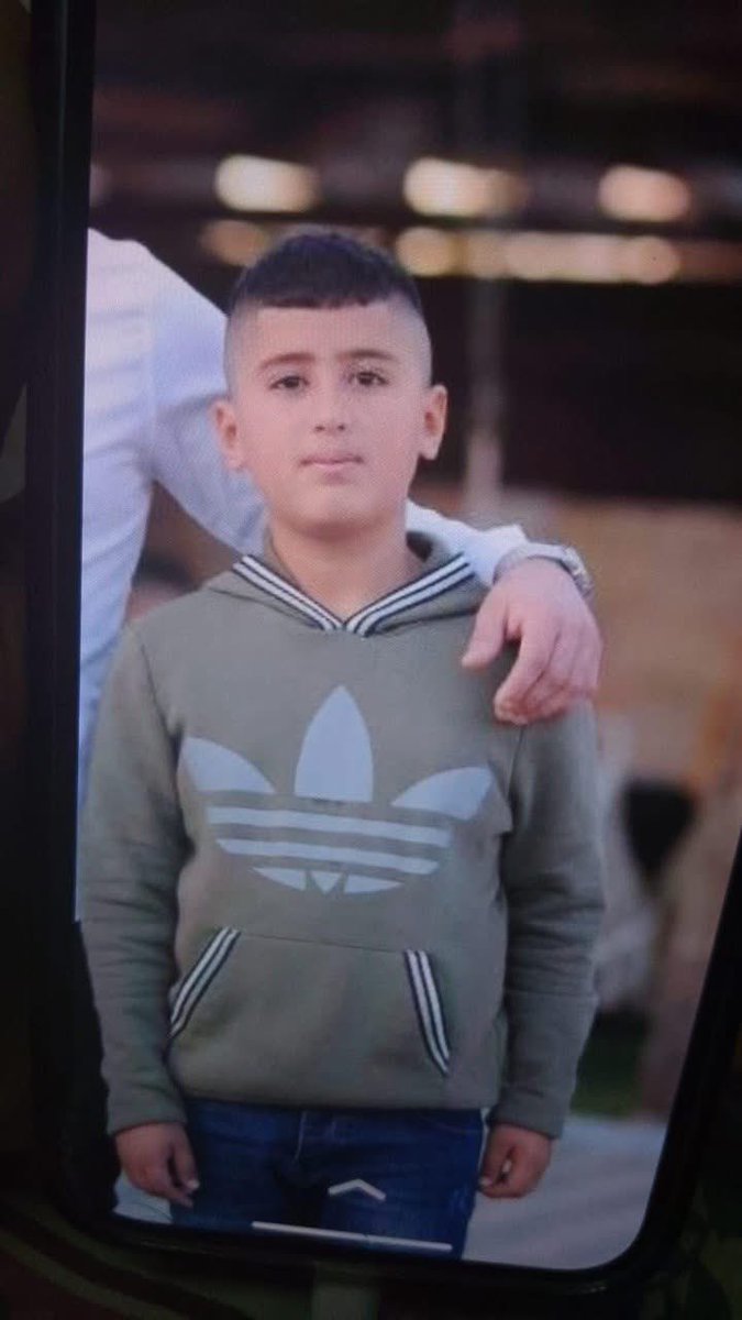 RamAbdu's tweet image. The child Mohammad Wahbi Saleh Samoudi, 10 years old, was shot by an Israeli sniper while standing near the window of his family’s home during the ongoing raid on the town, which has lasted for more than an hour.