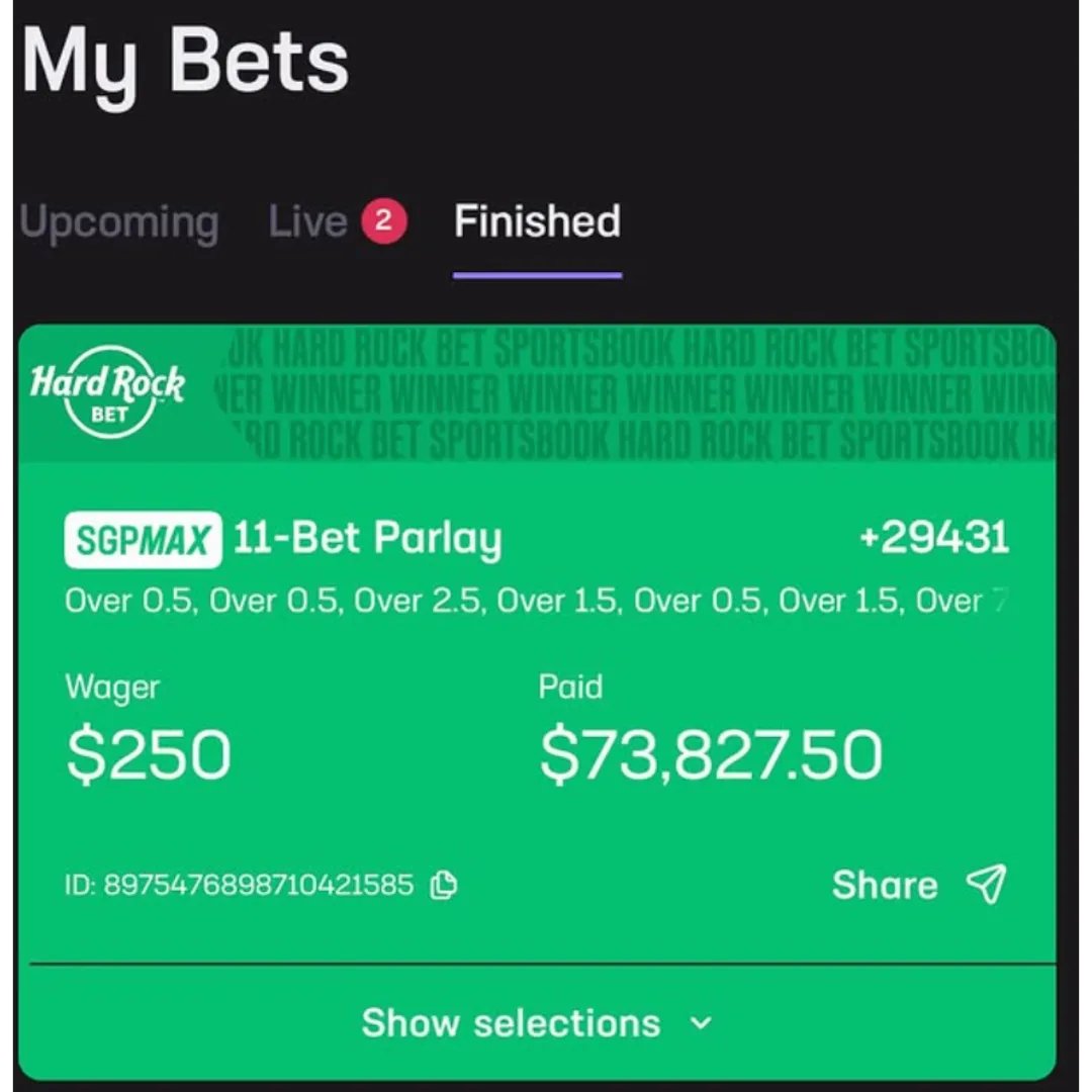 bookitwithbrady's tweet photo. Check out my biggest wins of 2025 so far.. Subscribe to get my plays: https://t.co/MH8pkmhGGx https://t.co/NIFnKJEfuI
