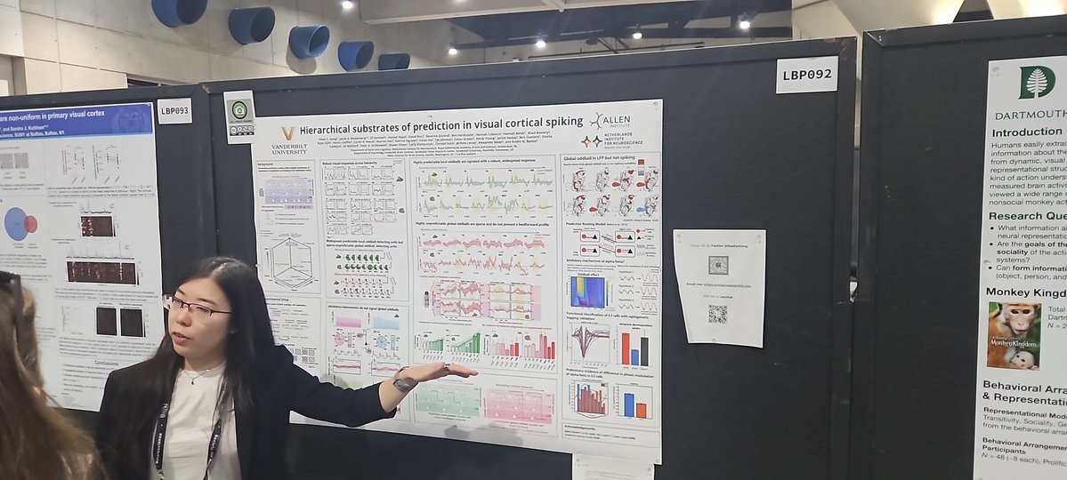 BastosLabNeuro's tweet image. @SophyXiong presenting our work on the cellular level implementation of Predictive Coding. LBP092. Come by and say Hi. #SfN25