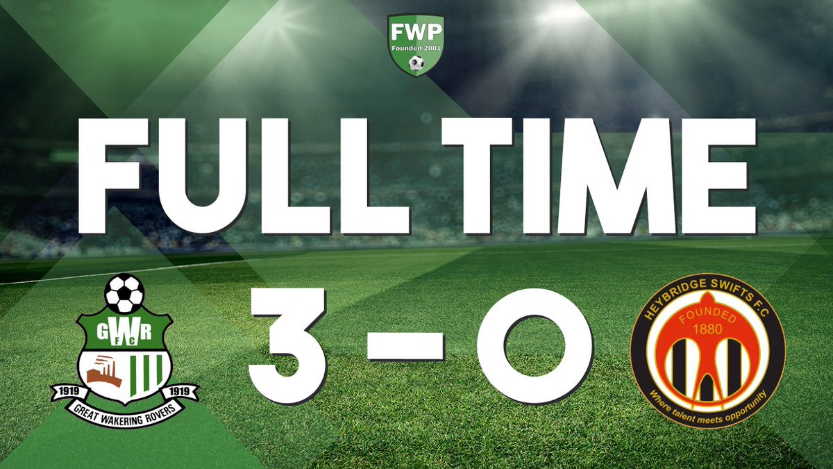 FULL-TIME: Great Wakering Rovers 3-0 Heybridge Swifts fwp.co/2a55zd