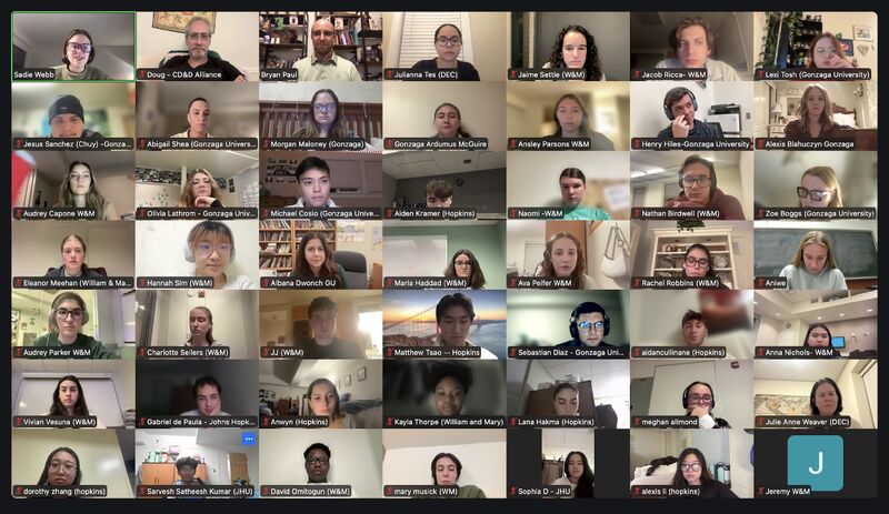 DemErosionDEC's tweet photo. Yesterday, DEC students from @GonzagaU , @JohnsHopkins, and @williamandmary engaged in an insightful dialogue on democratic backsliding, facilitated and co-hosted by the College Debates &amp; Discourse Alliance. Thanks to all who contributed!

@braverangels @goACTA @BridgeUSA_ https://t.co/57mocFZ1vV