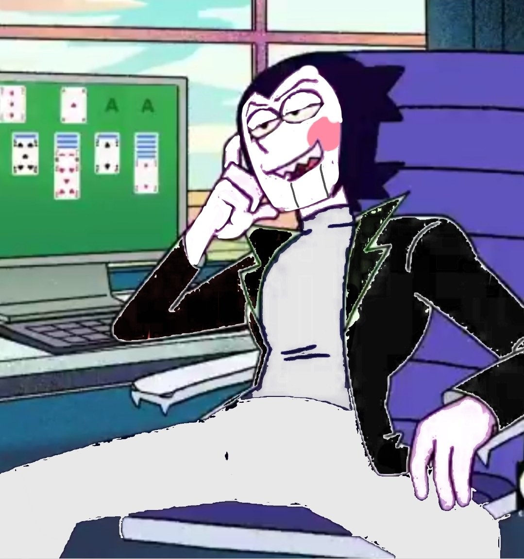 sweetdonutman's tweet image. how ppl draw spamton