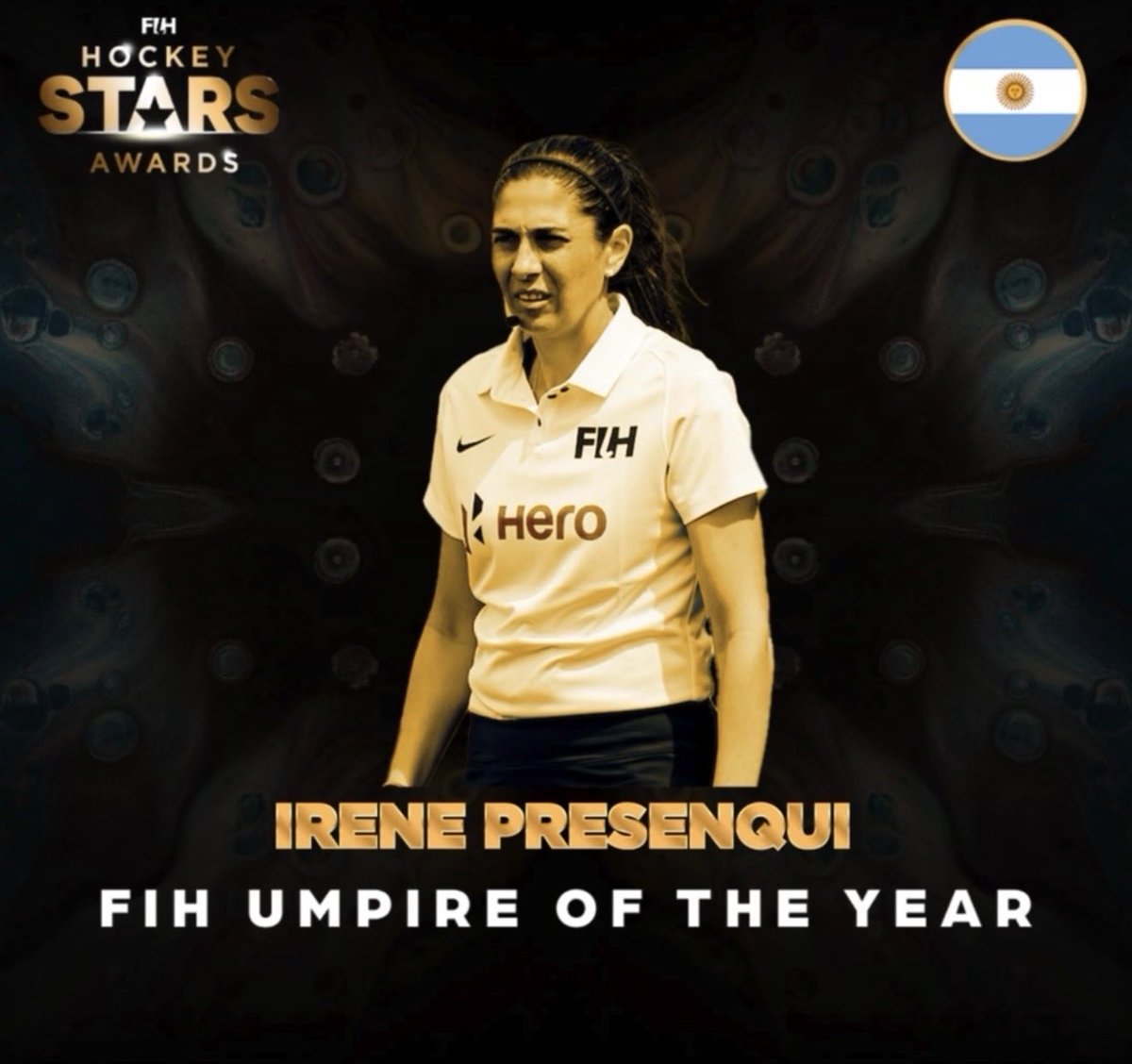 FIH_Hockey's tweet photo. FIH President Tayyab Ikram congratulated both recipients of the FIH Umpire of the Year Award: “I would like to extend my sincerest congratulations to Raghu and Irene for their well-deserved recognition, which extends far beyond this year and rewards their outstanding international careers as umpires. I cannot emphasise enough that umpires are all volunteers, and their dedication is nothing short of remarkable! I hope that such an award will inspire the younger generation to take up the whistle and embrace an umpiring career that will provide them with lifelong experiences and memories.”