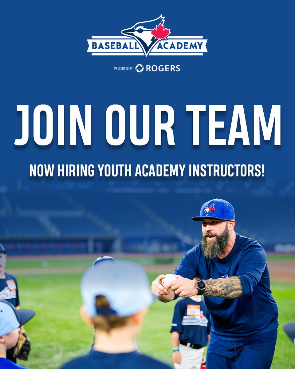 🚨 WE’RE HIRING! 🚨

Ready to inspire the next generation of Canadian baseball players? 💙

The Blue Jays Baseball Academy needs passionate instructors for the 2026 season! ⚾

📎 Apply now: torontobluejays.bamboohr.com/careers/274