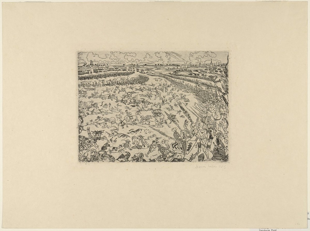 ArtistEnsor's tweet image. The Battle of the Golden Spurs #artbots #ensor