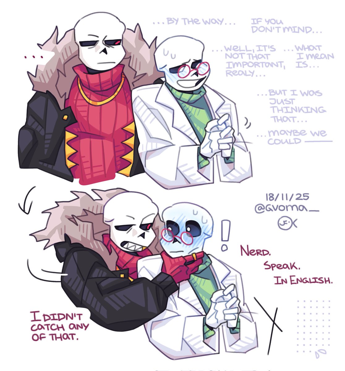 gvoma_'s tweet photo. Seems like he's about to forget how to speak altogether...😳 #scifell

#undertaleau #utmv #sansau #sanscest #fellsans #sciencesans https://t.co/ocYE83GuwG