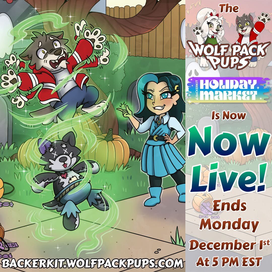 thewolfpackpups's tweet image. @BackerKit’s first ever Holiday Market is now live through Monday, December 1st at 5pm est! Great opportunity to catch up on #WolfPackPups #book &amp;amp; #plushtoys! There are several awesome bundles available with great holiday discounts!

Join the Wolf Pack at backerkit.wolfpackpups.com