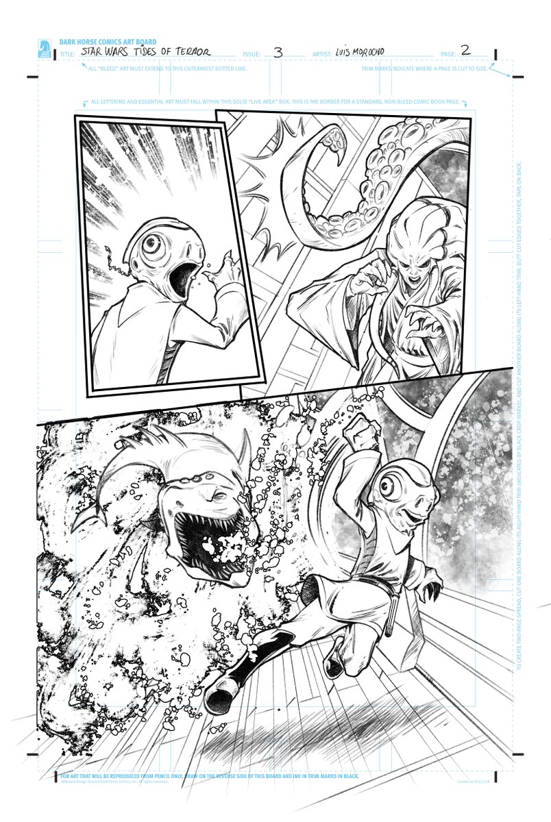 luis_morocho's tweet photo. These are the preview pages of Star Wars Hyperspace Stories: Tides of Terror 3, this time in my pencil version, with the script by the incredible @georgemannauthor and the editing by @sscushing and Joe Cavanagh.
@DarkHorseComics 
#starwaars #Jedi #KitFisto https://t.co/P34ng7SS79