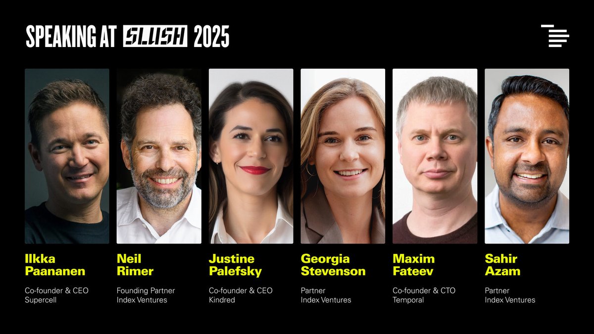 🇫🇮 Three conversations you shouldn't miss at <a href="/SlushHQ/">Slush</a> this week

1️⃣ <a href="/supercell/">Supercell</a> x Index: Nov 19 at 2:16pm, Founder Stage

<a href="/narimer/">Neil Rimer</a> and Supercell CEO and co-founder <a href="/ipaananen/">Ilkka Paananen</a>, in conversation with Slush CEO <a href="/ainobergius/">Aino Bergius</a>. In a world obsessed with failing fast and overnight success,