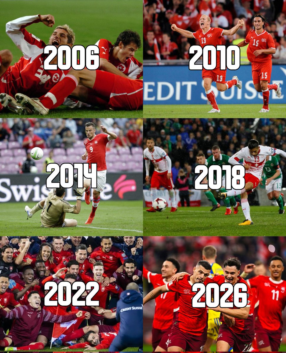 SuisseFoot's tweet image. 𝙎𝙪𝙞𝙨𝙨𝙚 🤝🏻 𝘾𝙤𝙪𝙥𝙚 𝙙𝙪 𝙈𝙤𝙣𝙙𝙚 

𝙲𝚘𝚞𝚙𝚎 𝚍𝚞 𝙼𝚘𝚗𝚍𝚎 𝟸𝟶𝟶𝟼 ✅
𝙲𝚘𝚞𝚙𝚎 𝚍𝚞 𝙼𝚘𝚗𝚍𝚎 𝟸𝟶𝟷𝟶 ✅
𝙲𝚘𝚞𝚙𝚎 𝚍𝚞 𝙼𝚘𝚗𝚍𝚎 𝟸𝟶𝟷𝟺 ✅
𝙲𝚘𝚞𝚙𝚎 𝚍𝚞 𝙼𝚘𝚗𝚍𝚎 𝟸𝟶𝟷𝟾 ✅
𝙲𝚘𝚞𝚙𝚎 𝚍𝚞 𝙼𝚘𝚗𝚍𝚎 𝟸𝟶𝟸𝟸 ✅
𝙲𝚘𝚞𝚙𝚎 𝚍𝚞 𝙼𝚘𝚗𝚍𝚎 𝟸𝟶𝟸𝟼 ✅