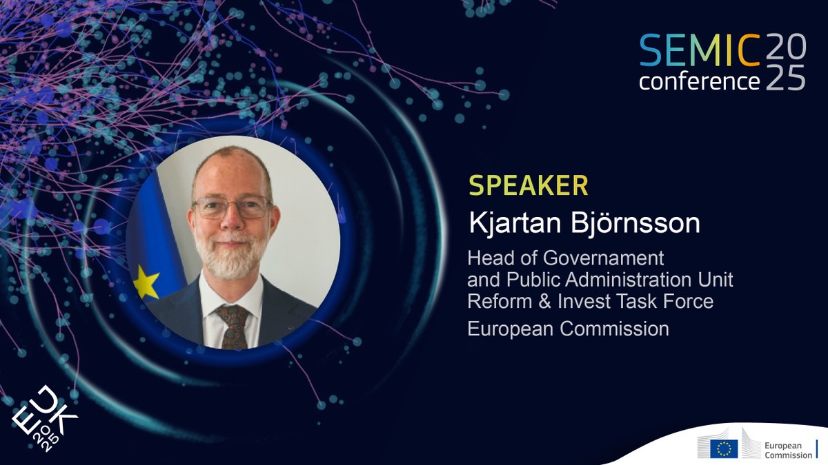 InteroperableEU's tweet photo. During the main conference of #SEMIC2025, the session "Future-proof #DigitalEurope" will explore how #DigitalReady and service-design strategies can result in innovative policymaking.
Register and follow it online on 26 November, from 11:45 a.m. CET!
👉https://t.co/fAtoR3fIDB https://t.co/aM7SP74PuY