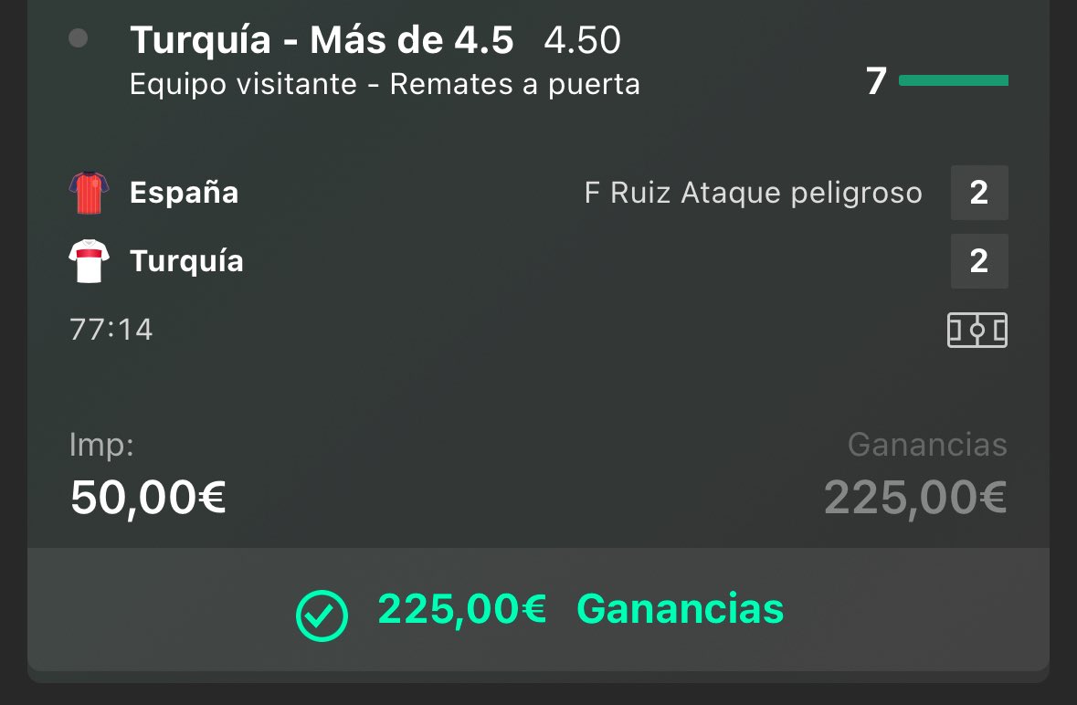 DiyoBets's tweet photo. ✅✅✅✅✅✅✅✅✅✅

HISTORIA CON ESPAÑA / TURQUÍA 
+ 2000 € con este partidazo 

📊CUOTA 171 

📊 ESCALERA (2,75 / 4 / 8)

📊 CUOTA 4 

HACIENDO HISTORIA EN EL PARÓN. 

Sorteo de 100€ si llegamos a 200 seguidores. https://t.co/AYMy23nlex