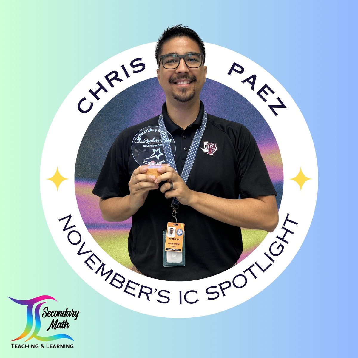 Humble_2ndMath's tweet image. Congrats to Chris, our IC Spotlight! 🌟 His ongoing impact on student learning shines through daily. He supports teachers with lesson internalization, models high-quality instruction, and provides timely, targeted same-day coaching that meets each teacher’s unique needs. 🙌