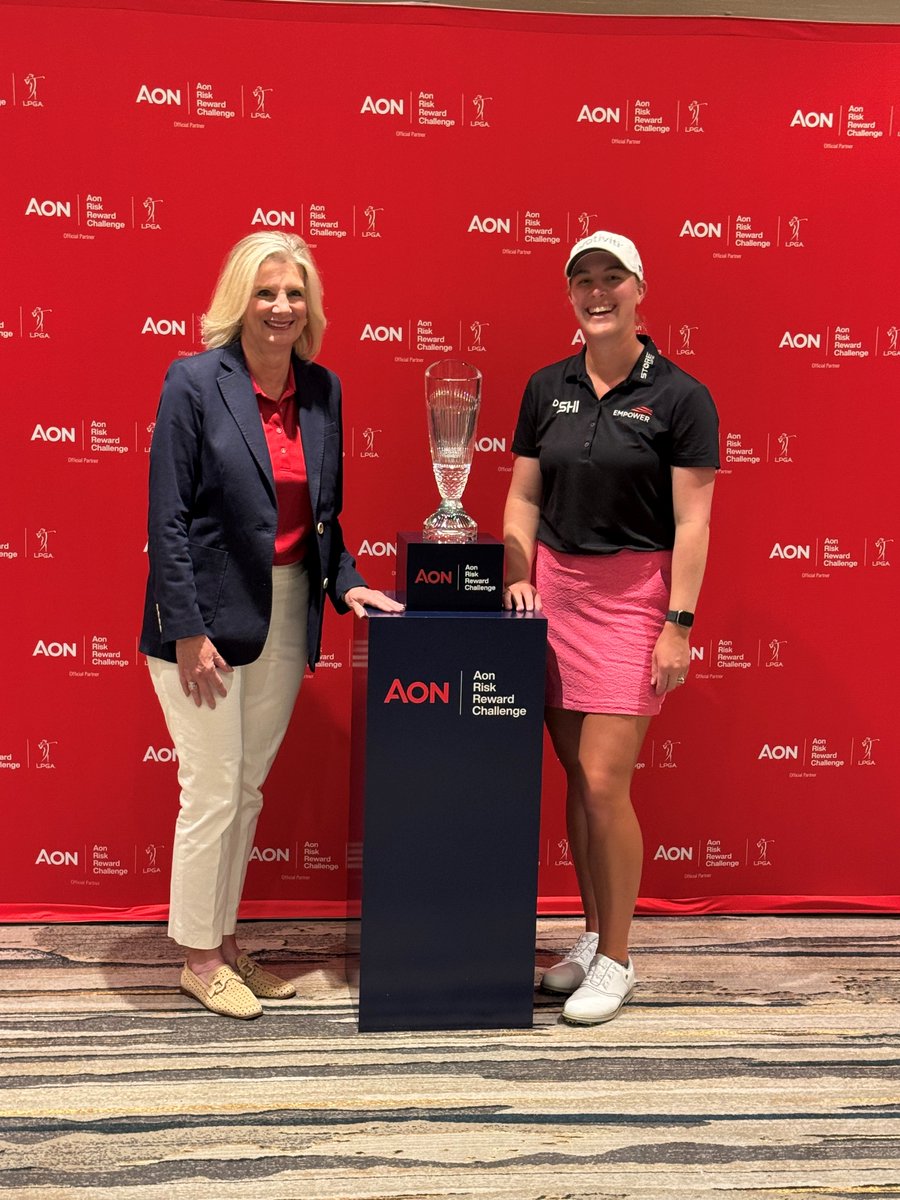 Aon_plc's tweet image. Resilience pays off! 🏆 Congrats to the @lpga’s @JenniferKupcho on winning the #AonRiskReward Challenge and $1 million prize. With a birdie and eagle in the final week, her drive and determination show how #BetterDecisions unlock new possibilities: aon.io/3X2vad6