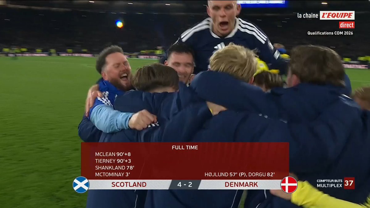 XaviMcBeal's tweet image. L&apos;ÉCOSSE EST DE RETOUR EN COUPE DU MONDE POUR LA PREMIÈRE FOIS DEPUIS 1998 !!!!!!!

#ECODAN #SCODEN #AuldAlliance