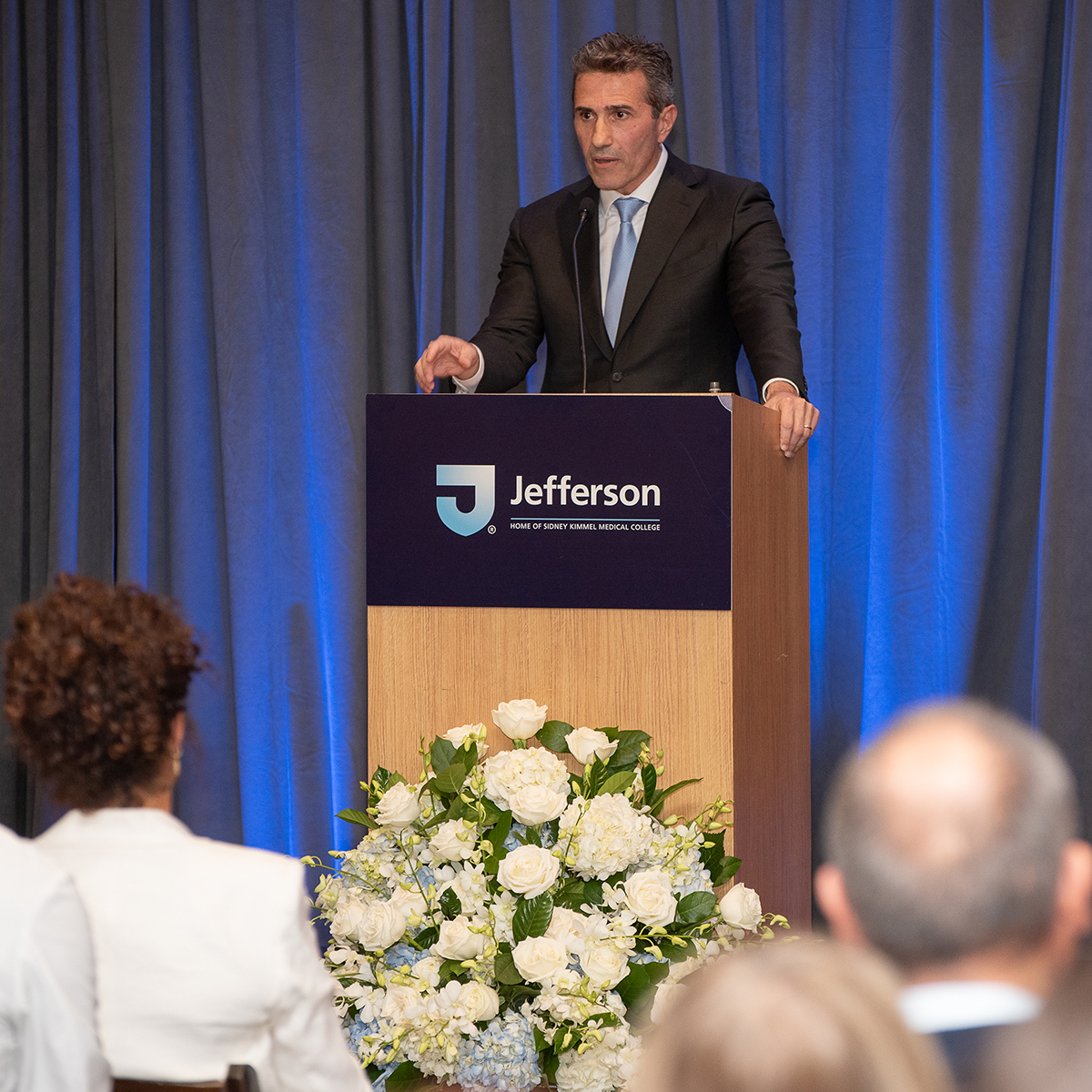 JEFFsurgery's tweet image. Congratulations to Dr. Francesco Palazzo on his investiture as the inaugural Hollingsworth Family Professor of Surgery at Sidney Kimmel Medical College at Thomas Jefferson University 👏

Dr. Palazzo is the vice chairman and chief of surgery at Jefferson Methodist Hospital.