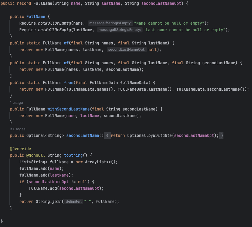 gusvmx's tweet image. A Value Object [VO] measures, quantifies or describes a thing in the domain.

They are immutable, are equal to other VO by comparing all of their attributes.

In Java, there are Records that are a perfect match to a VO: Immutable, equal by their attributes, no getters

#DDDesign