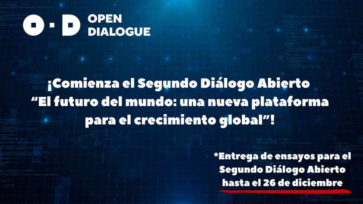 🌎 ¡Comienza el concurso de ensayos en el marco del Segundo Diálogo Abierto “El futuro del mundo: una nueva plataforma para el crecimiento global”!

El proyecto internacional, impulsado por el Centro Nacional "Rossia" y el Centro de Experticia Intersectorial "Tercer Roma", reúne