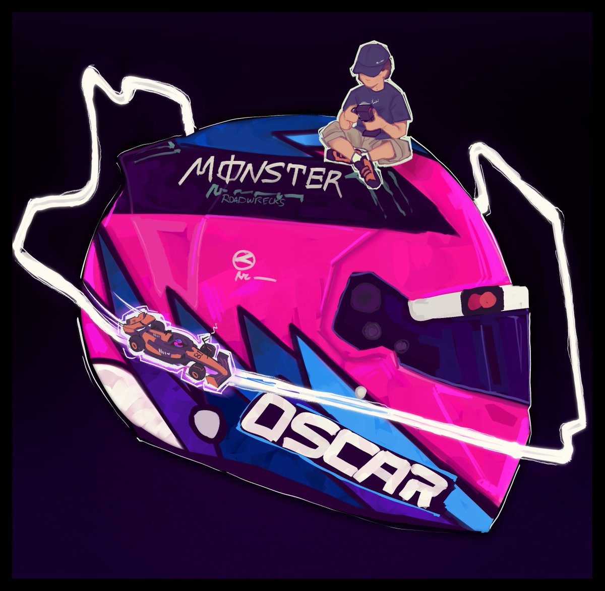 ROADWRECKS_f1's tweet image. in control of your own destiny 
#f1art #oscarpiastri #lasvegasgp