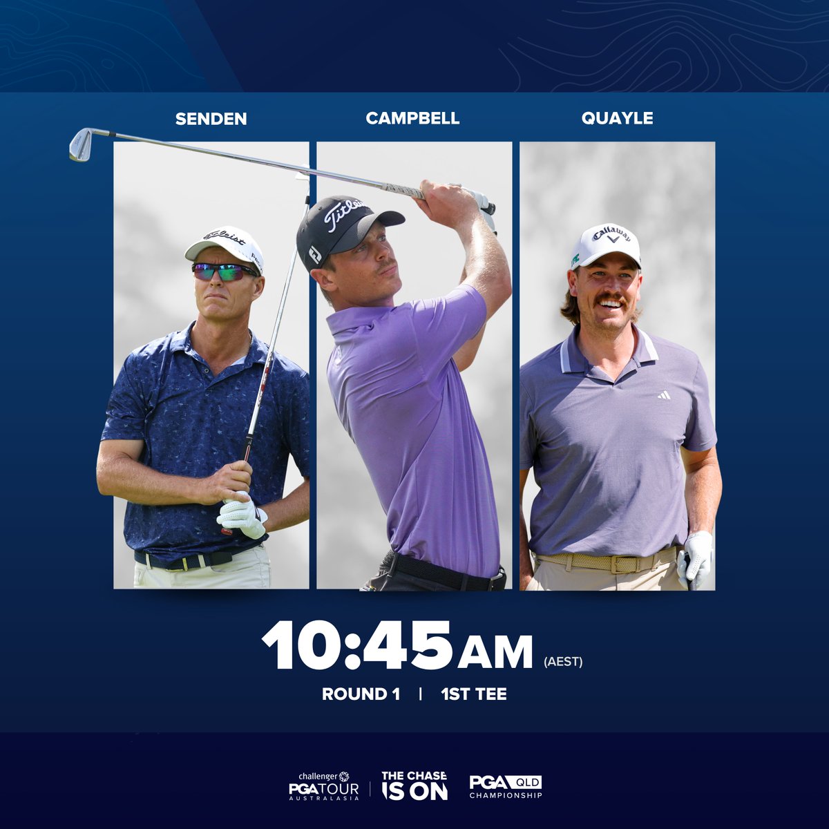 PGAofAustralia's tweet image. Round 1 feature groups ⏰

#QldPGA | #thisisbrisbane