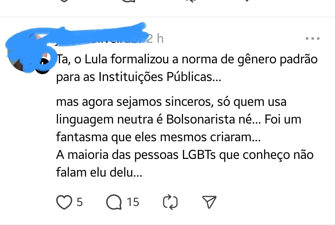 Cardoso's tweet image. Hahaha não deu outra. Agora a esquerda não tem nada a ver com linguagem neutra, é coisa de bolsonarista.