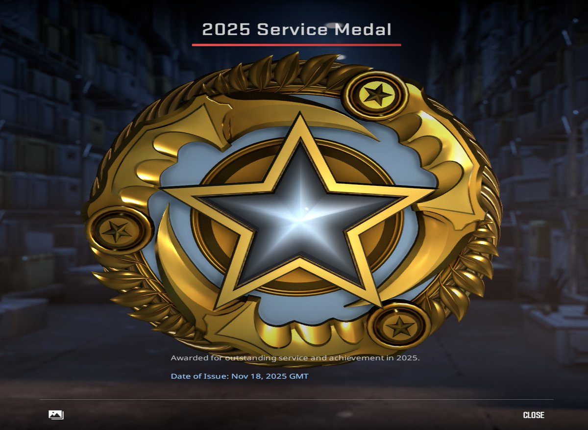 ced_here's tweet image. got my first service medal :3