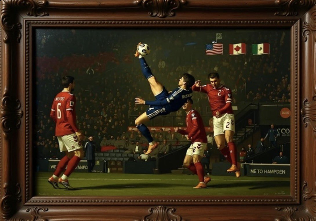 EwenDCameron's tweet image. 🏴󠁧󠁢󠁳󠁣󠁴󠁿 SCOTLAND 4 Denmark 2 🇩🇰 

We’re going to the WORLD CUP.

Steve Clarke take a bow.

Thank you Lawrence Shankland, Kieron Tierney, Kenny McLean and let’s not forget…..

‘The McTominay’

Stick in the Louvre. 

#Scotland #WorldCup 🇺🇸🇨🇦🇲🇽