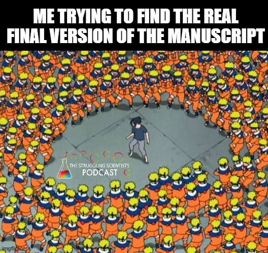 Ah yes of course "final final version 7". 
That is the one!