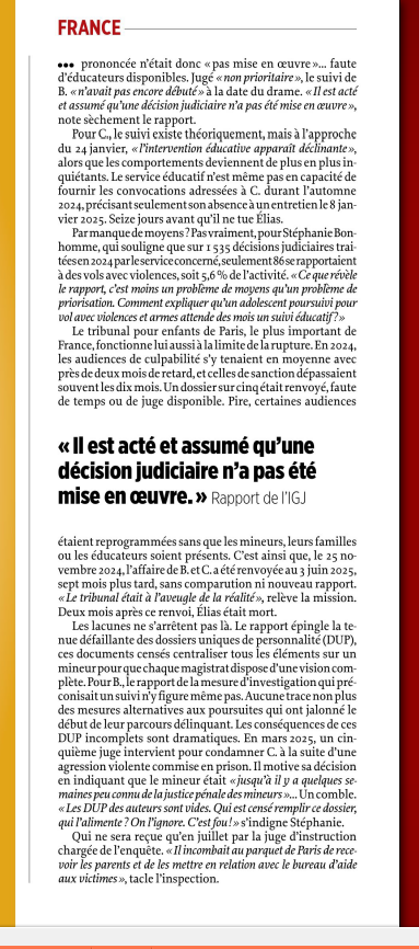 lattention_info's tweet image. &quot;Mort d’Élias : ce rapport qui accable le système judiciaire&quot; (&quot;Le Point&quot;, 6/11/25)

(2/2)
#Elias #Ensauvagement #Décivilisation #Progressisme