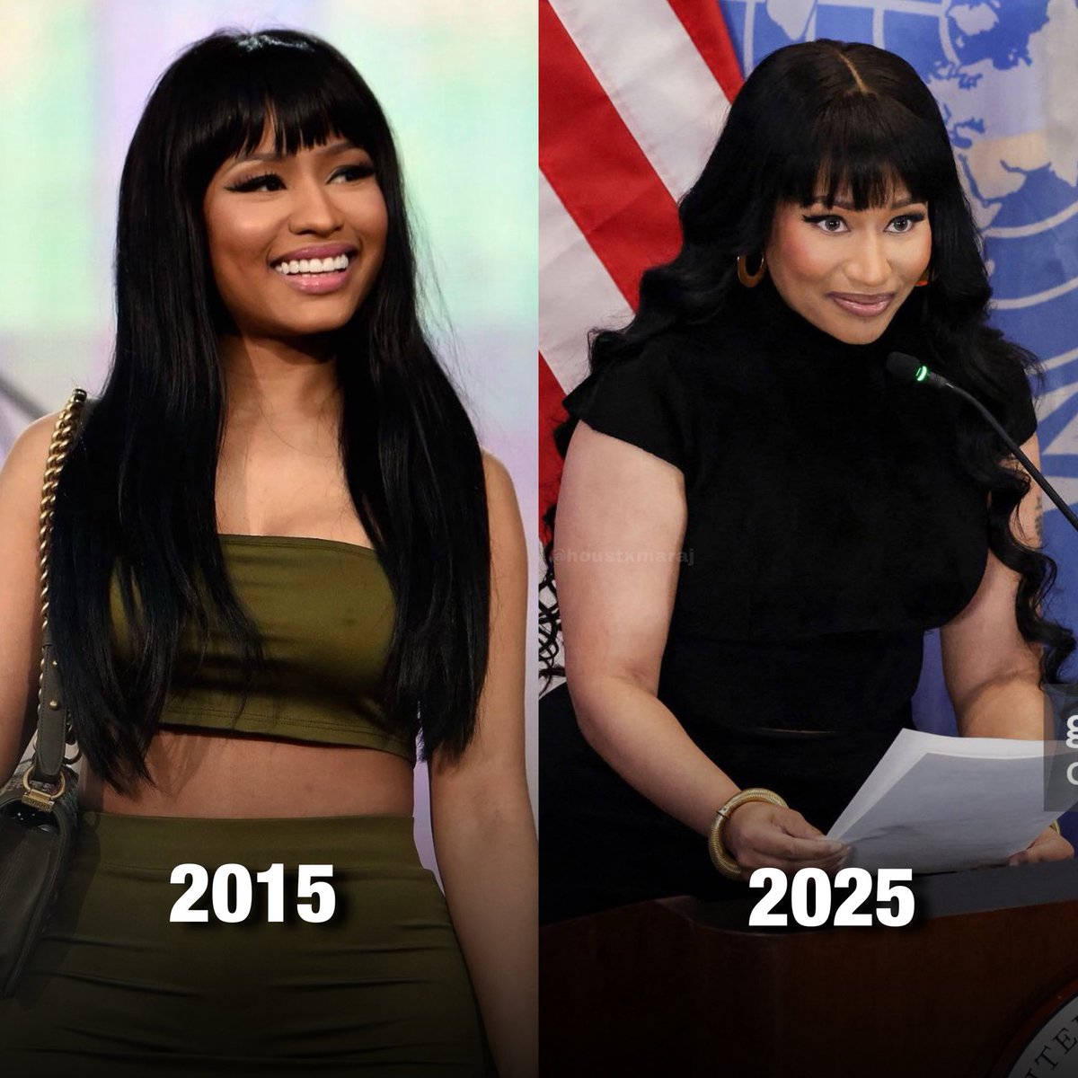 houstxmaraj's tweet image. .@NICKIMINAJ never ages, 10 YEARS APART!! #UNBarbie