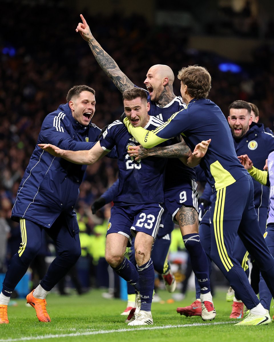 UEFAEURO's tweet image. Kenny McLean from the halfway line 🫨

#WCQ